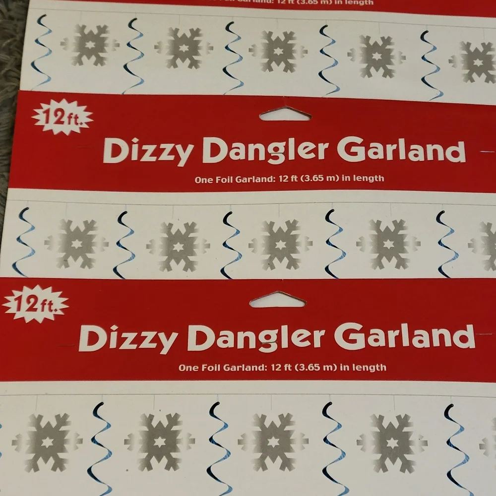 Dizzy Dangler Foil Garland, 3 packs.